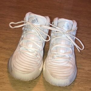 Adidas white geo fit shoes